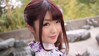 Kimono-clad Japanese cutie gets seduced